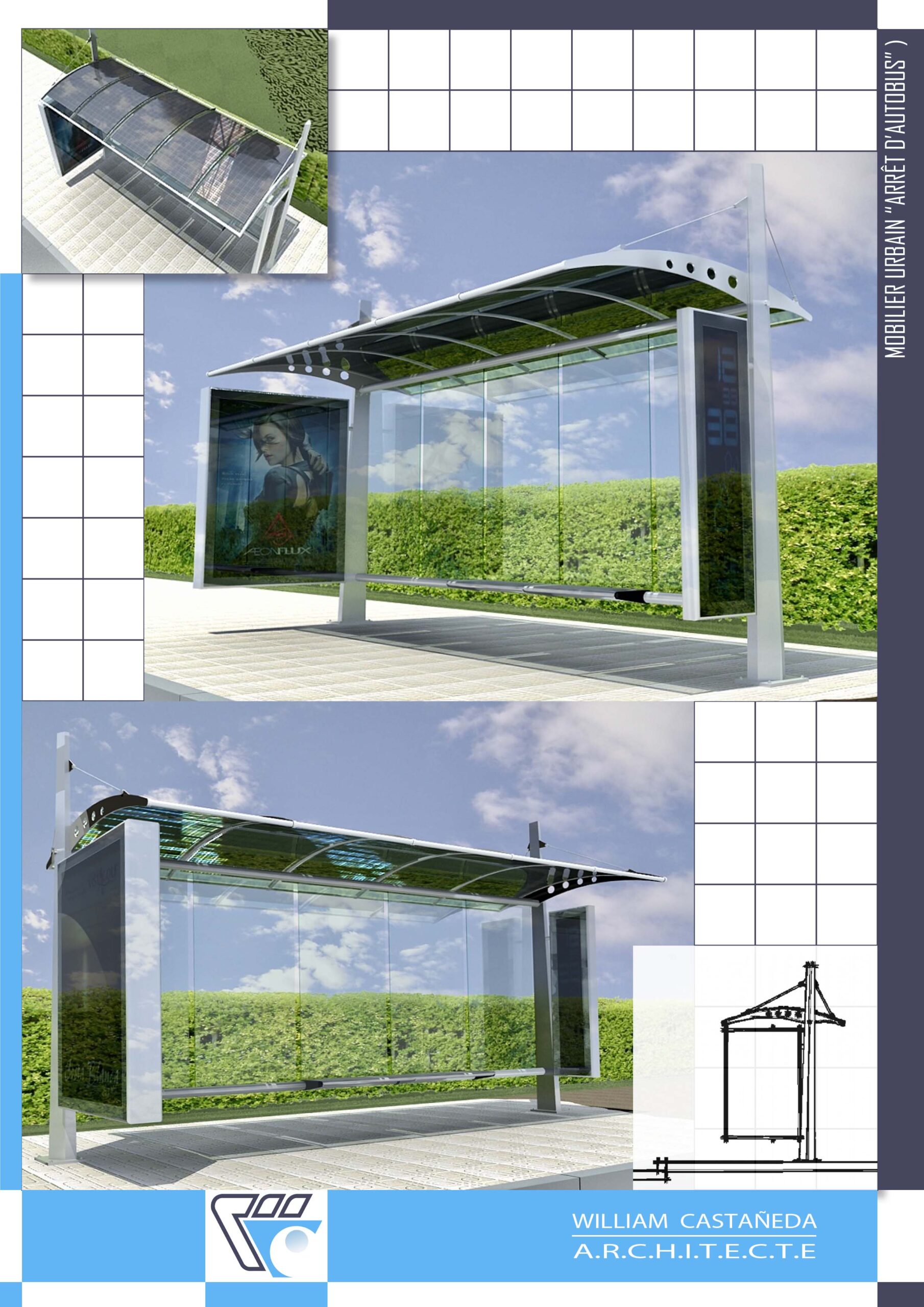 Mobilier urbain "Arrêt d'autobus" - William Castañeda Esteban