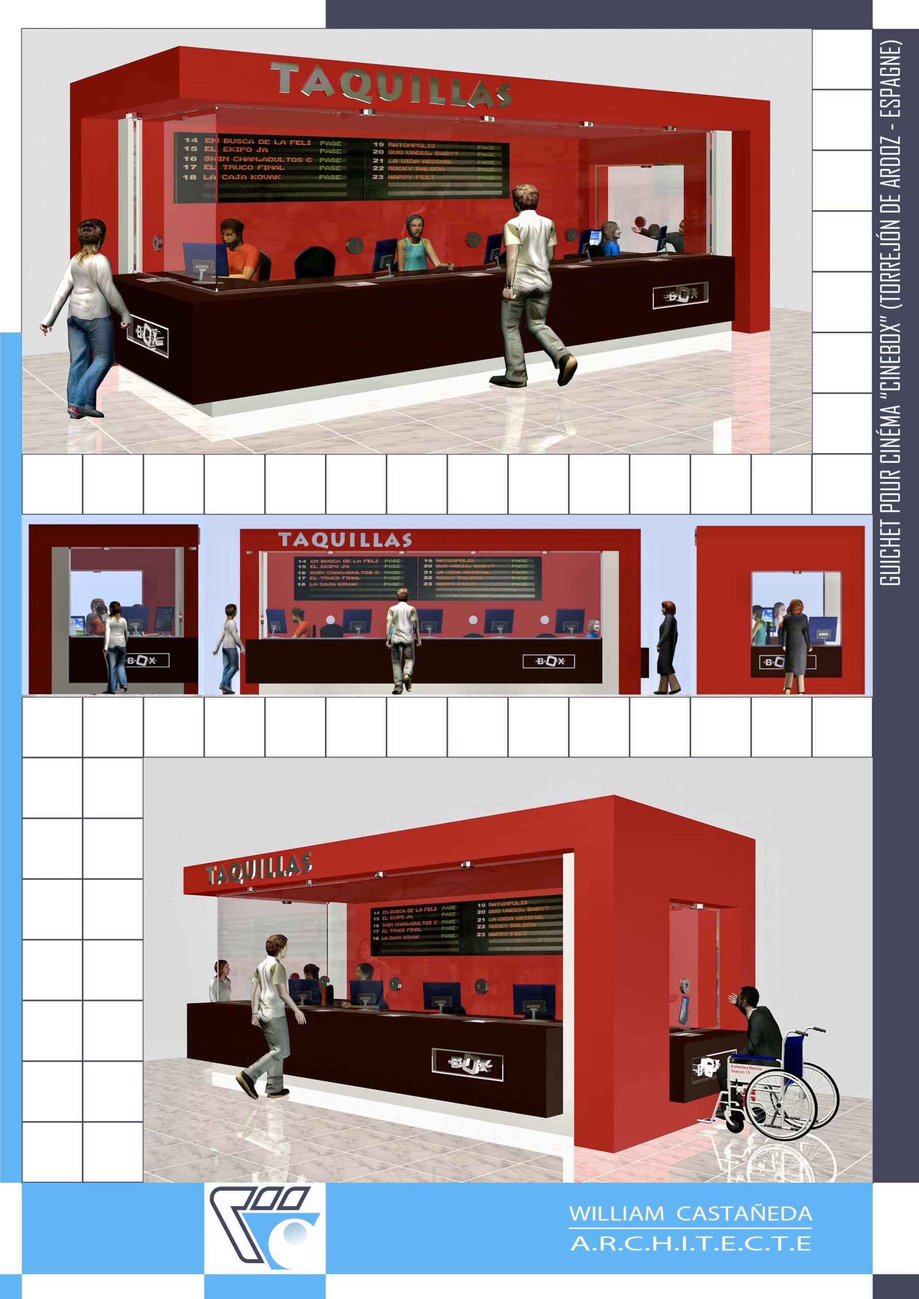 Guichet pour cinéma "Cinebox" (Torrejón de Ardoz - Espagne) William Castañeda Esteban